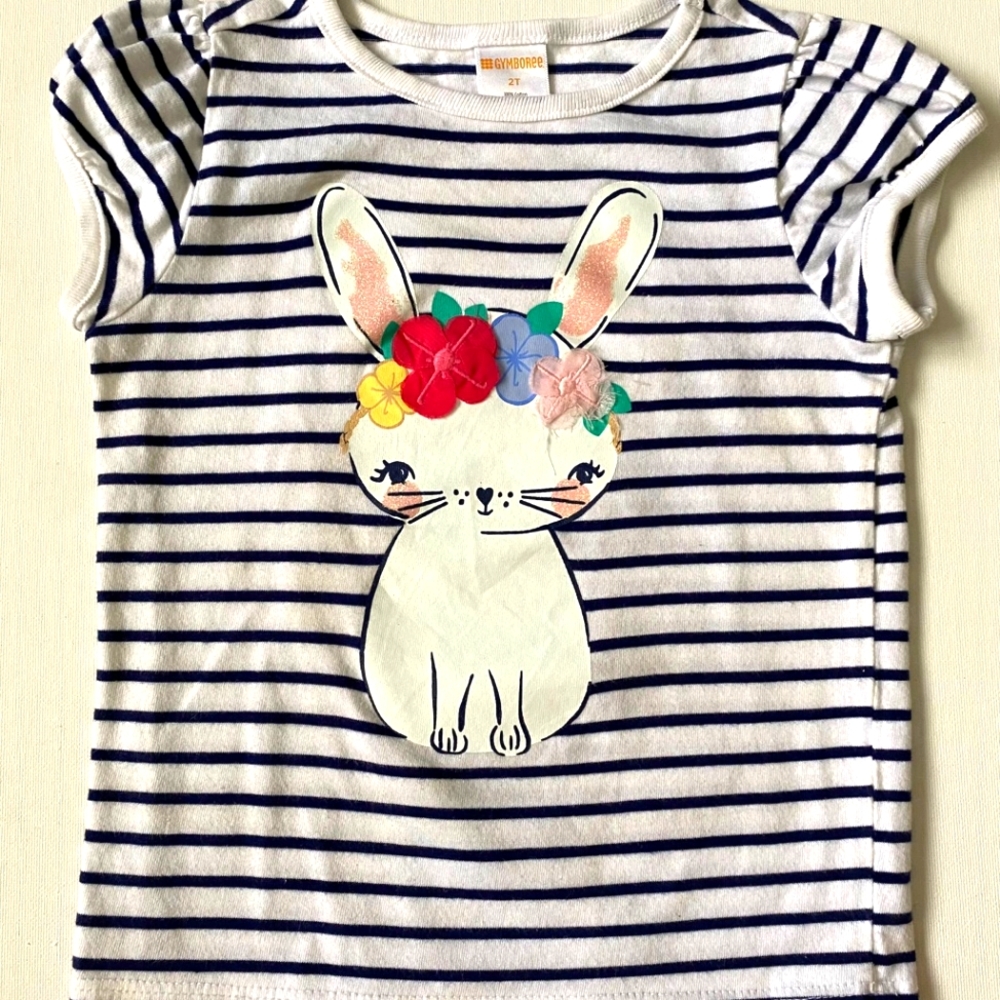 Gymboree bunny stripes top